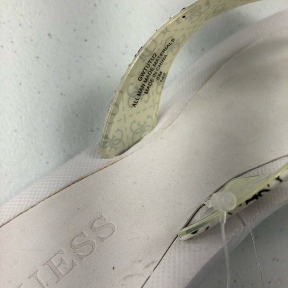 New Guess white slippers size 35 (#30) - Picture 7 of 8